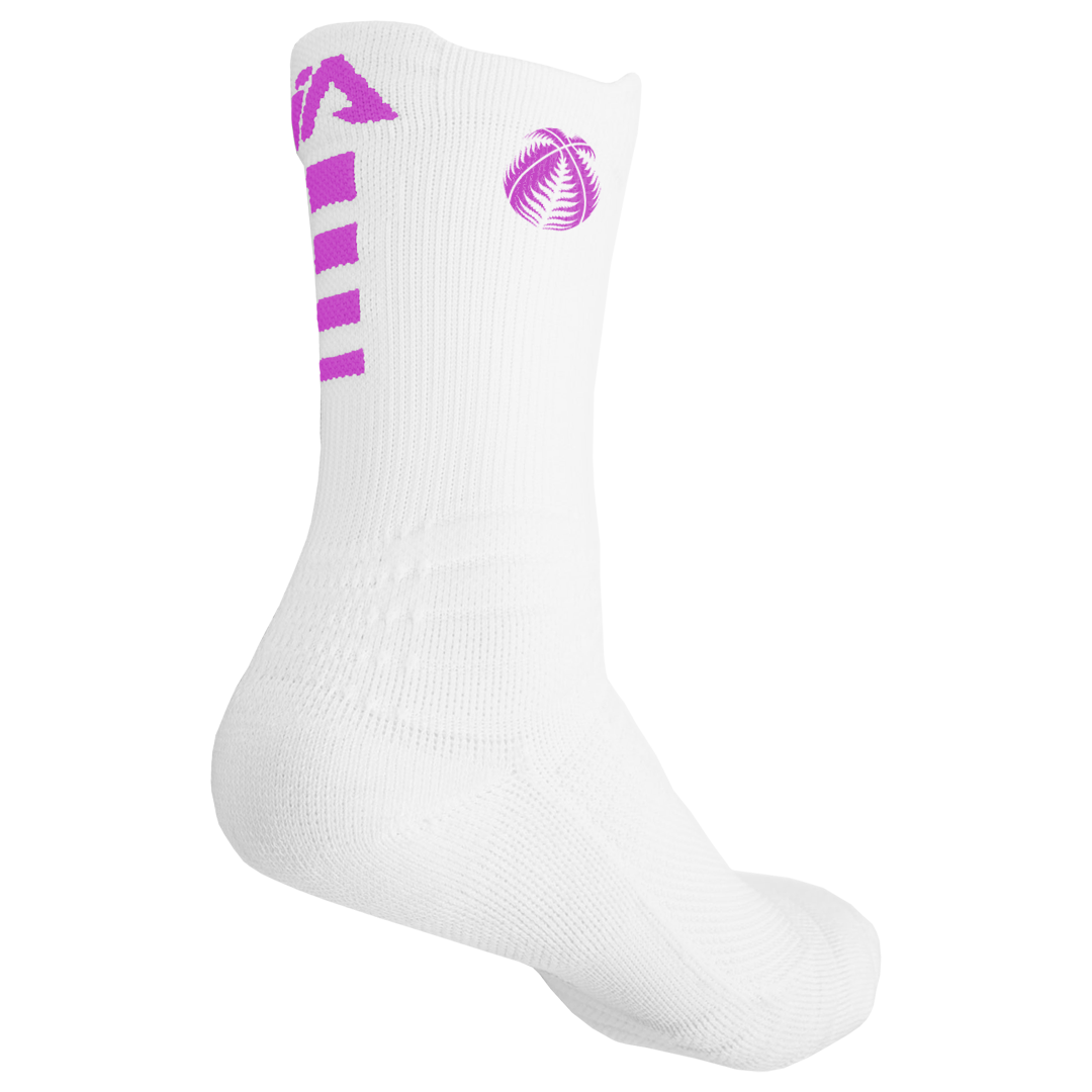 white and pink nike elite socks